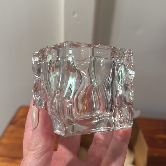 Vintage PartyLite Glacier Cube Candle Holder w/ Vanilla Votives - Picture 5 of 7